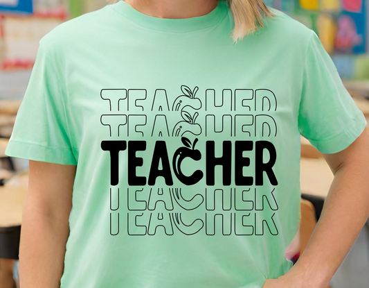 Teacher Apple Stacked