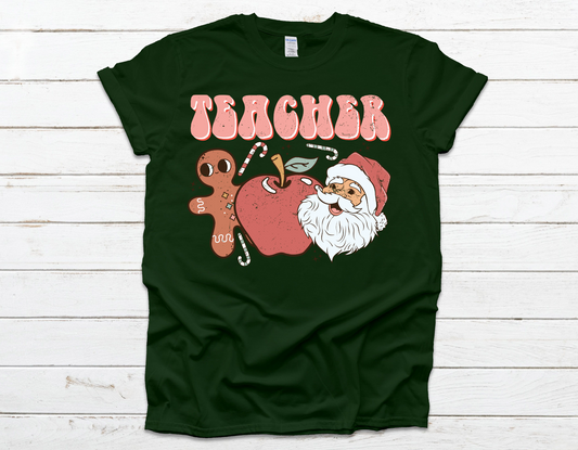 Teacher Gingerbread, Apple, Santa