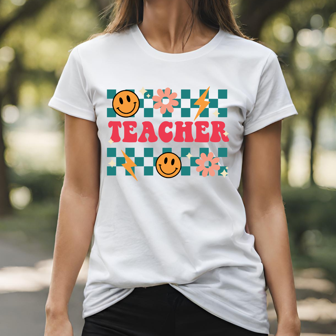 Teacher Checkered Smiley