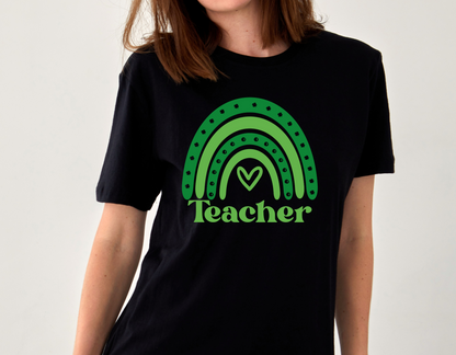 Teacher Green Rainbow