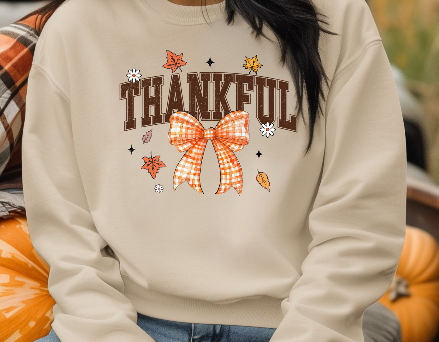 Thankful Orange Bow