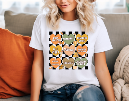 Fall Words Checkered