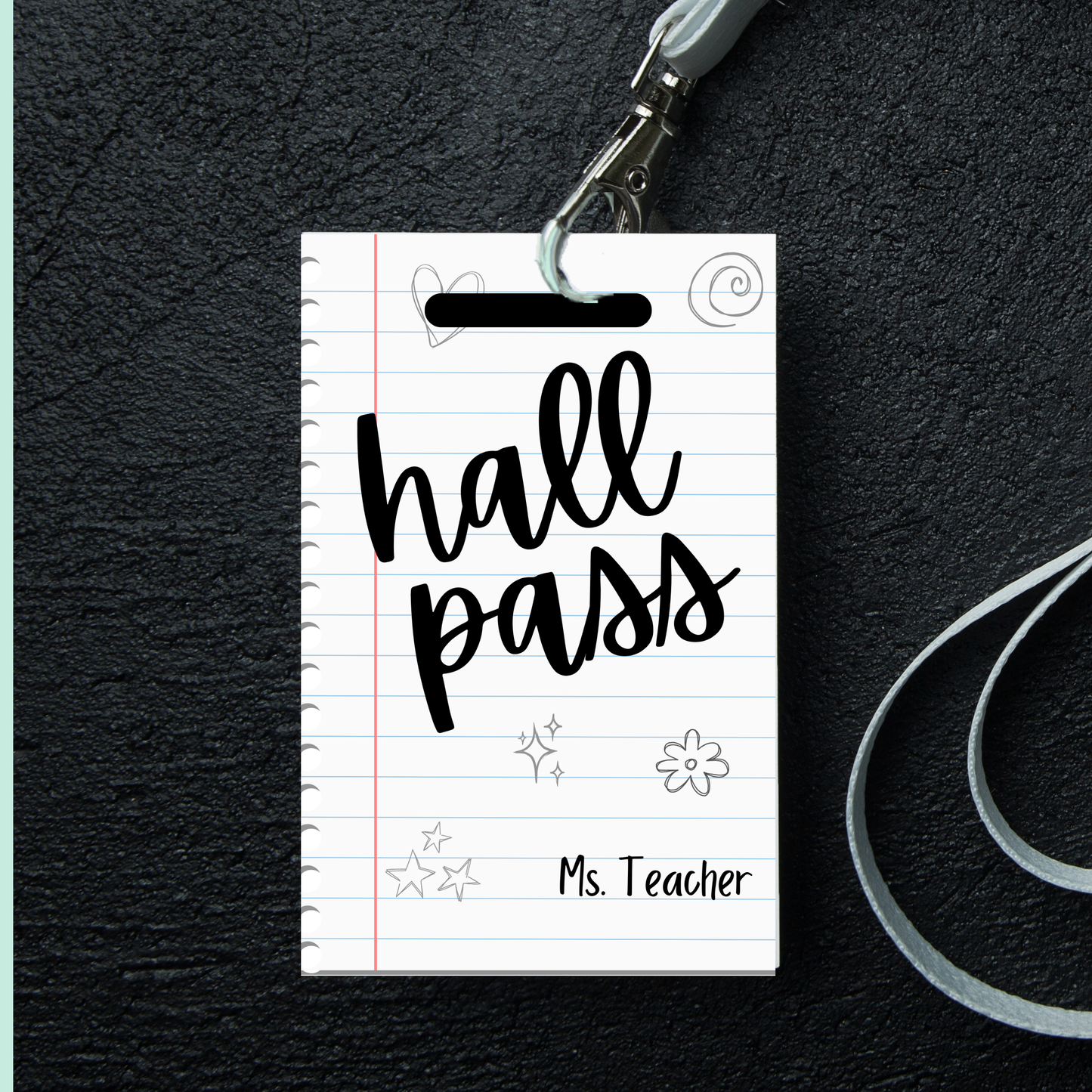 Notebook Hall Pass