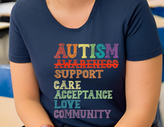 Autism Support, Care, Acceptance, Love, Community